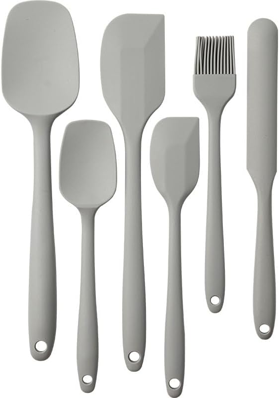 Heat-resistant silicone spatula set, safe for non-stick cookware